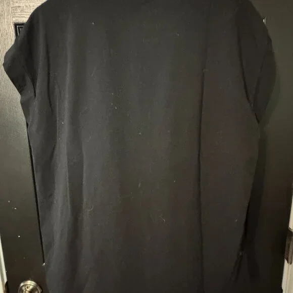 Womens Basic Black Cap Sleeve Tee Extra Large - Picture 3 of 3